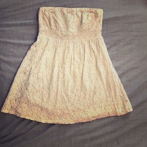 Strapless off white Poetry dress